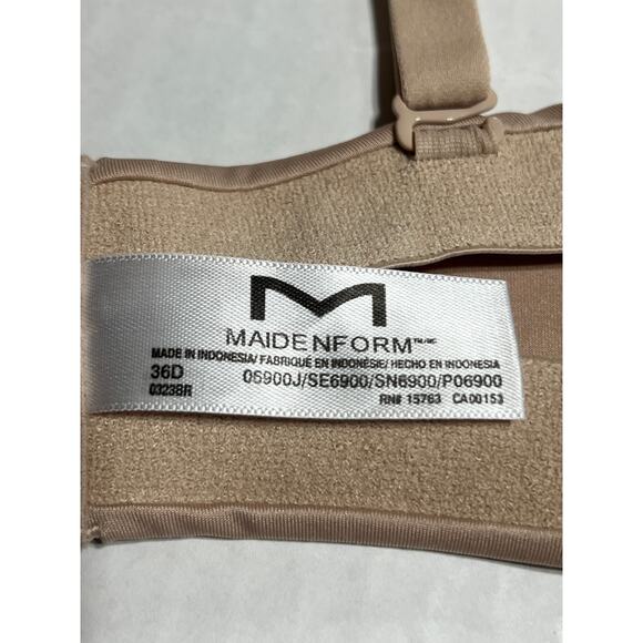 Maidenform Convertible Adjustable Straps Strapless Multiway Bra Beige Size 36D - Picture 5 of 9